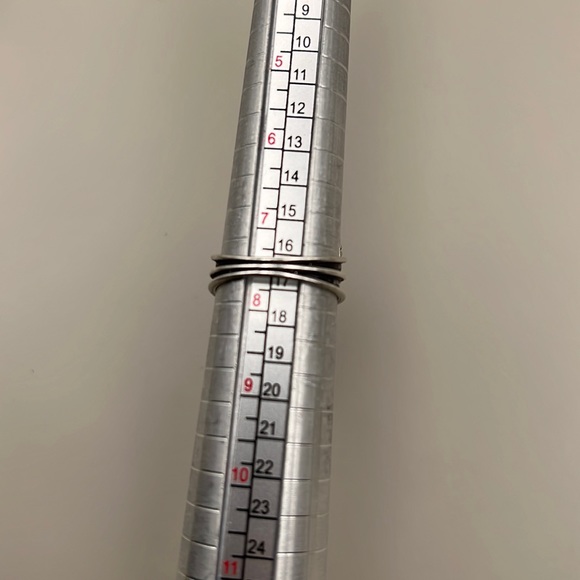 New Teardrop Botswana Agate Stone Silver Overlay Size 7.5 - Picture 5 of 6